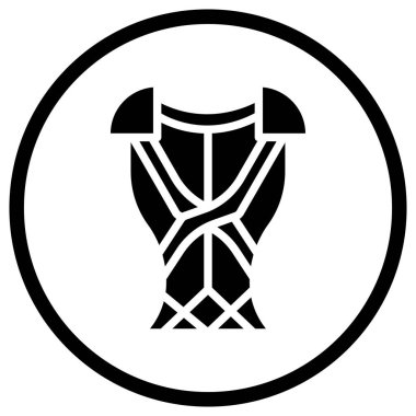 Zırh Vektörü Simgesi Tasarım İllüstrasyonu