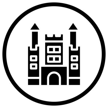 Kale Vektörü Simgesi Tasarım İllüstrasyonu