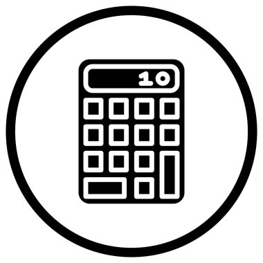 Hesap Makinesi Vektör Simgesi Tasarım İllüstrasyonu