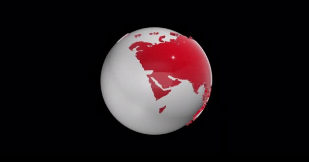 Vykreslování Rotující Koule Geometrií Kruhu Elegantní Moderní Svět Pro Kybernetický — Stock video