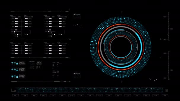 Cyber Futurist Interfață Utilizator Pentru Joc Film Tehnologie Hud Head — Videoclip de stoc