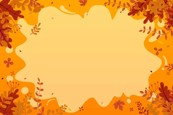 Abstrakter Hintergrund Für Den Herbst Mit Trockenen Blättern Zum Erntedankfest — Stockvektor