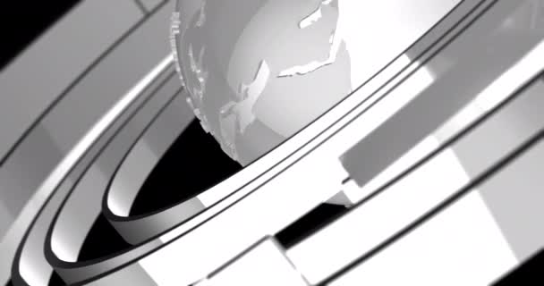 Representación Esfera Globo Giratorio Con Geometría Círculo Elegante Moderno Mundo — Vídeos de Stock