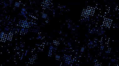 Görüntü örtüsü için rastgele hareket eden soyut arkaplan basit geometrisi. Kopya alanı olan modern ve zarif teknoloji arkaplanı