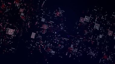 Görüntü örtüsü için rastgele hareket eden soyut arkaplan basit geometrisi. Kopya alanı olan modern ve zarif teknoloji arkaplanı