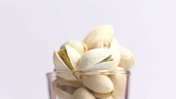 Close Shot Pistache Nuts Natural Alta Proteína Para Dieta Keto — Vídeo de Stock