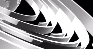 Video kaplaması için dünya haritasını hareket ettiren soyut arkaplan dönen küresi. Fotokopi alanı olan modern ve zarif teknoloji arka planı. Siber gelecekçi soyut arkaplan