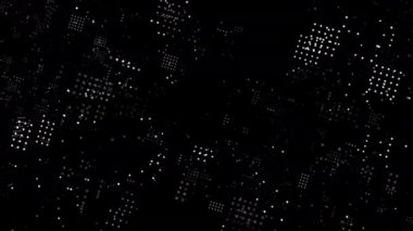 Görüntü örtüsü için rastgele hareket eden soyut arkaplan basit geometrisi. Kopya alanı olan modern ve zarif teknoloji arkaplanı