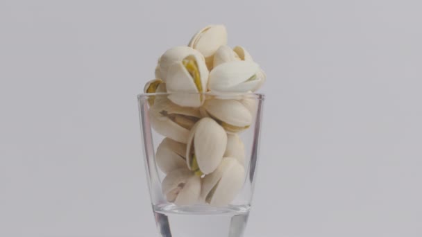 Close Shot Pistache Nuts Natural Alta Proteína Para Dieta Keto — Vídeo de Stock
