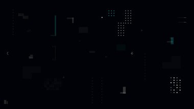 Temel geometri ile Gelecek Kullanıcı Arayüzü Video Kaplaması. Geniş ekran oranı 16: 9. Oyunlar, sunum videosu ve film tasarım unsurları için uygundur. Bilim kurgu ve siber teknoloji kavramı