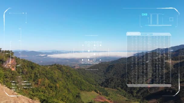 Drohne Schoss Luftaufnahme Landschaft Mit Drohne Gui Fui — Stockvideo