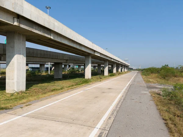 Autosnelweg Expressway Drone Shot Van Het Schilderachtige Landschap Landelijke Plaats — Stockfoto