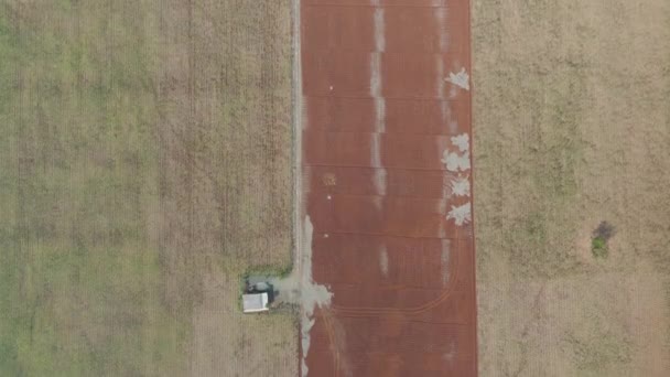 Imágenes Drones Vista Aérea Paisaje Escénico Agricultura Seca Tarifa Lugar — Vídeo de stock