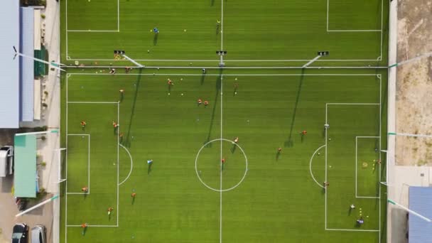 Drone Images Vue Aérienne Nombreuses Personnes Pratiquent Des Sports Sur — Video