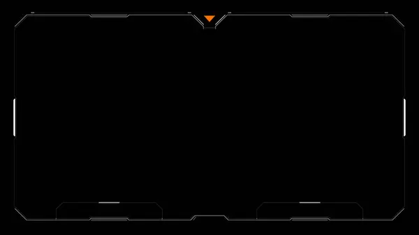 デジタルデザインフレーム サイバー監視ダッシュボードパネルに触れるゲームメニュー Hud未来的なユーザーインターフェースフレームテンプレート Sci Fiハイテクスクリーン サイバースペースのヘッドアップ表示インターフェース — ストックベクタ