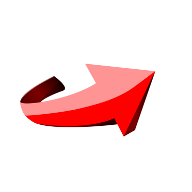 Kırmızı 3D Ok tasarım ögesi