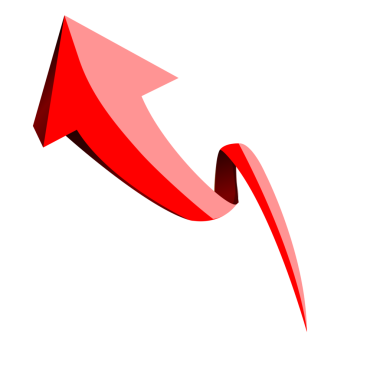 Kırmızı 3D Ok tasarım ögesi