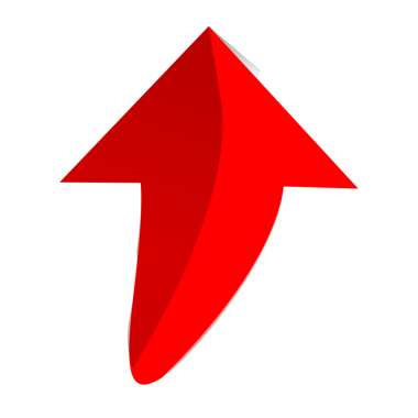 Kırmızı 3D Ok tasarım ögesi