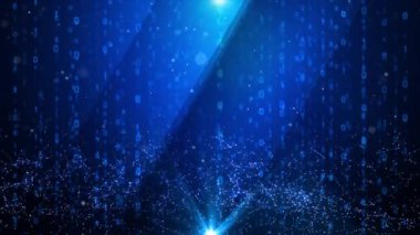 Soyut arkaplan video şablonu temel geometri şekli ve dinamik ışık parıltısı animasyonu ile fütürist hareket grafikleri konsepti için gradyan arka planda lens bulanıklığı efektleri örtüyor