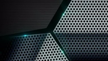 Soyut arkaplan video şablonu temel geometri şekli ve dinamik ışık parıltısı animasyonu ile fütürist hareket grafikleri konsepti için gradyan arka planda lens bulanıklığı efektleri örtüyor