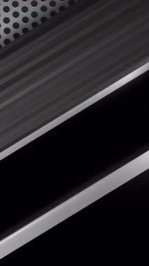 Teknoloji ve fütüristik konsept için dikey video soyut arka plan Endüstri teknolojisi kavramı için güçlü koyu metalik ve ağır element