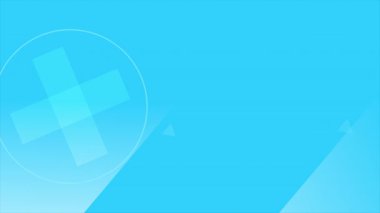 Işık çapraz çizgileri ve şeffaf kesişen şekilleri olan soyut mavi geometrik arkaplan. Modern sunum, hareket grafikleri veya dijital ortam projeleri için mükemmel