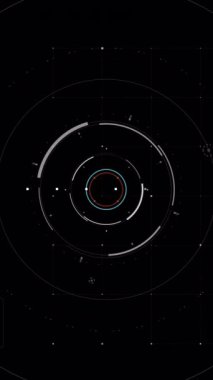 Dikey video şablonu temel geometri elementi ile kaplar. Fütüristik başlık girişi ya da teknoloji bilimkurgu engelleme zinciri ve dijital arayüz temalı videolar için üstüste konur.