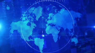 Soyut arkaplan video şablonu temel geometri şekli ve dinamik ışık parıltısı animasyonu ile fütürist hareket grafikleri konsepti için gradyan arka planda lens bulanıklığı efektleri örtüyor