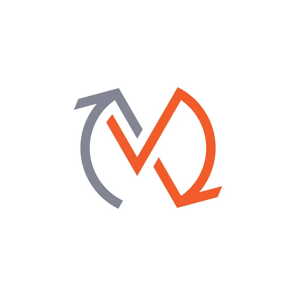 Abstrato Letra Inicial Único Logotipo Vetor — Vetor de Stock