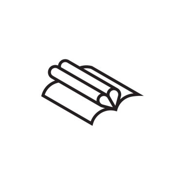 Basit soyut özet kitap logosu tasarımı