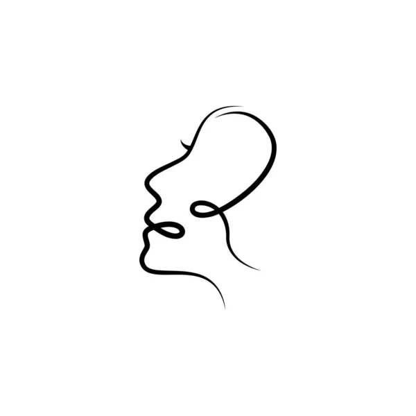 Abstrakte Umrisse Vektor Gesicht Logo — Stockvektor