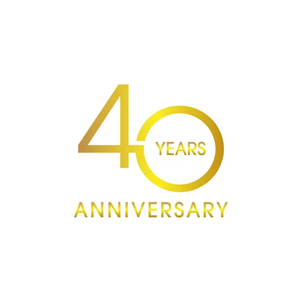 Kırk yıl dönümü basit çizgi şekli benzersizdir