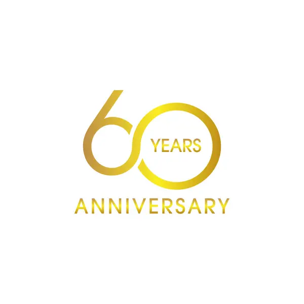 60 yıl dönümü basit çizgi şekli benzersizdir