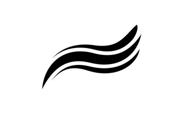 soyut basit fırça benzersiz siyah vektör logosu