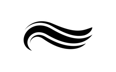 soyut basit fırça benzersiz siyah vektör logosu