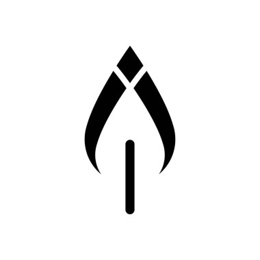 Soyut basit mum alev sembolü