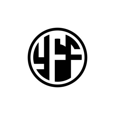İlk harf YFF logo vektörü