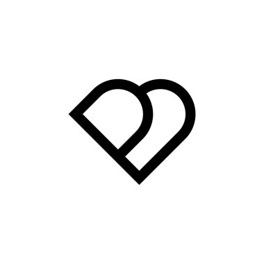 harf ilk DB logo vektörü siyah renk