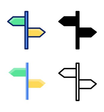 Sokak tabelası. işaret ve konum simgeleri. vektör