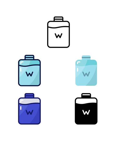 Water Home Brewer Equipment Raw Material Icons Vector — Stock Vector