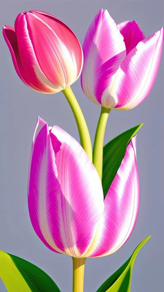 Pink Tulip. close-up. A present for a girl. still life