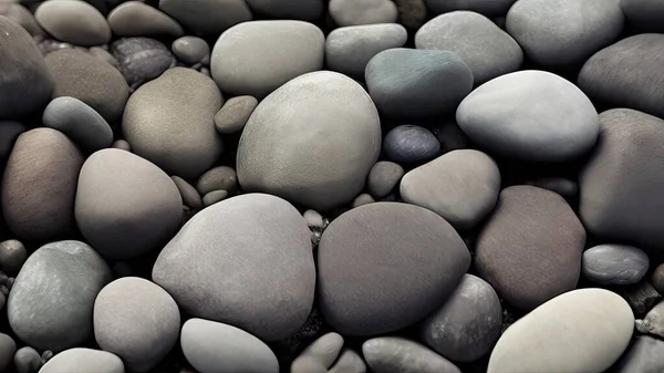 River rocks. Pebbles on the bank of the river. Wallpaper, background.