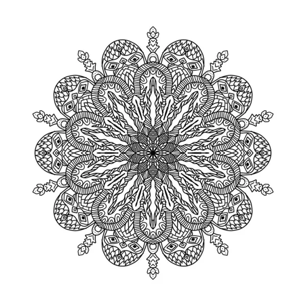 Mandala Kulatý Vzor Ornamentu Dekorativní Prvky Ručně Kreslené Pozadí — Stock fotografie