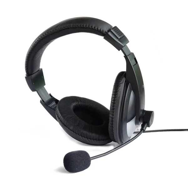Headphone Call Centre Hotline Background Clipping Path — Stock Photo, Image