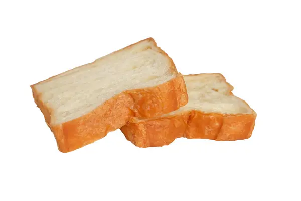 Fresh Croissant Toast White Background Clipping Path — Stock Photo, Image