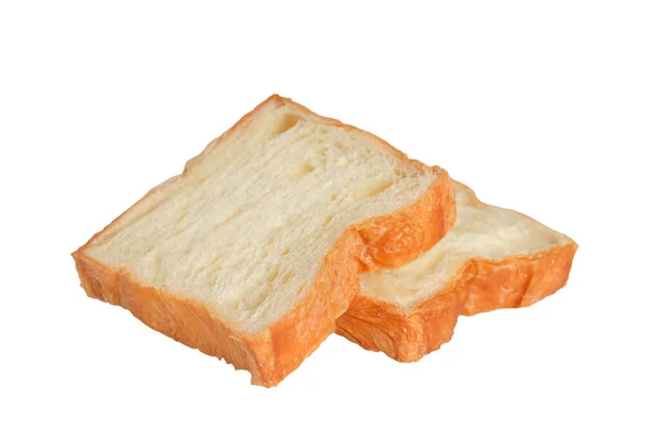 Frisches Croissant Toast Auf Weißem Hintergrund Clipping Pfad — Stockfoto