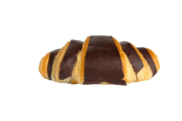 Croissant Chocolate White Background Clipping Path — Stock Photo, Image