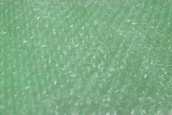 Embalagem Transparente Cheia Plástico Bolha Verde Para Foco Protection Narrow — Fotografia de Stock