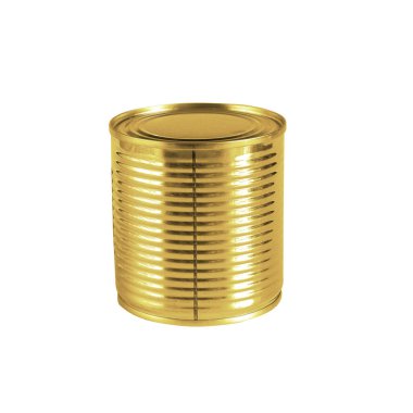 Süt Ürünleri İçin Altın Metalik Teneke Kutusu.