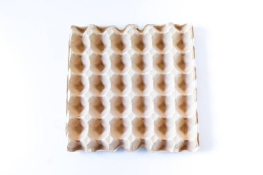 Yumurta depolamak için boş mukavva paketleme.